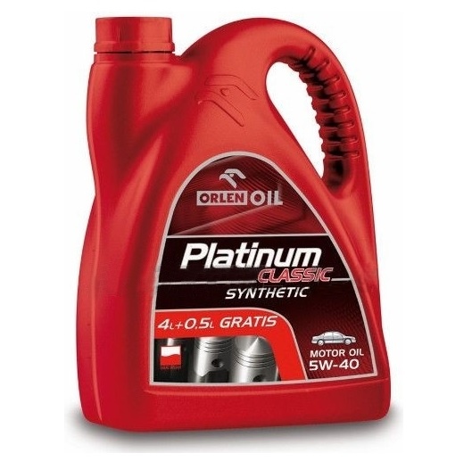 Plně sytnetický olej .PLATINUM Classic Synthetic 5W-40 4,5L